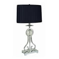 thumbnail image 1 of Pleated Rectangular Table Lamp with Metal Base, Set of 2, Blue and Silver - Saltoro Sherpi, 1 of 5