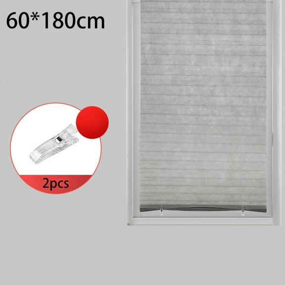 Pleated Roller Blinds Self-Adhesive Curtains Sunshade Decorative Blackout 60*180Cm Smile Home