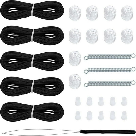 Pleated Shade Repair Kit White Window Restringing Black