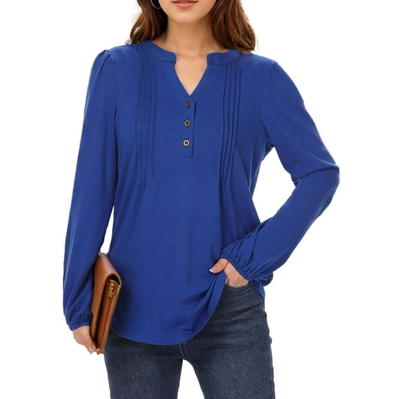 Pleated Short Sleeve Tunic Blouses for Women - Perfect Dressy Casual Summer Shirts