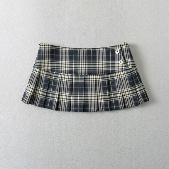 Pleated Shorts Skirts for Women, With Belt,Side Zipper, Mid Waist, Female Skort,Fashion
