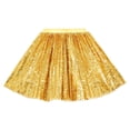 thumbnail image 1 of Pleated Skirt for Big Girls Outfit New Girls Sequin Sparkling Glitter Pleated Skirt Toddler Dance Skirt Kid Tutus Skirts Party Clothes Yellow XL, 1 of 3