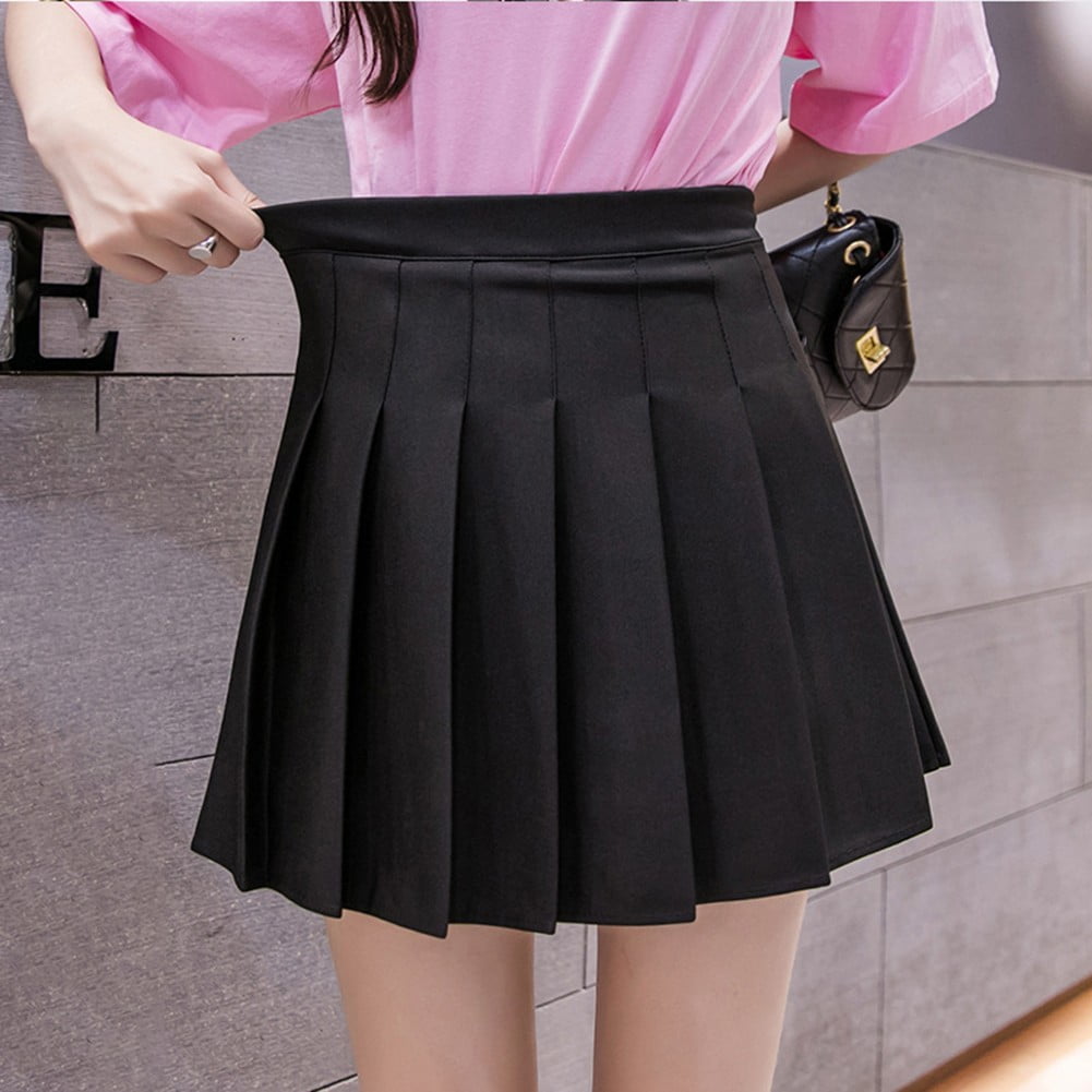 Petite High Waist A Line Pleated Skirt main image 0