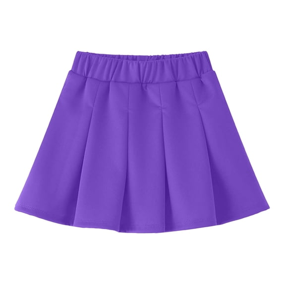 Pleated Skirt for Girls - Elastic Waist Casual Sports Short Skirts - Fashion School Uniform A-Line Mini Skirt,7-8 Years