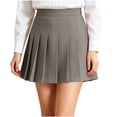 thumbnail image 1 of Pleated Skirt for Girls - Elastic Waist Versatile Pleated Skirt - School Uniform Casual Comfy Mini Skirts,14-15 Years, 1 of 6