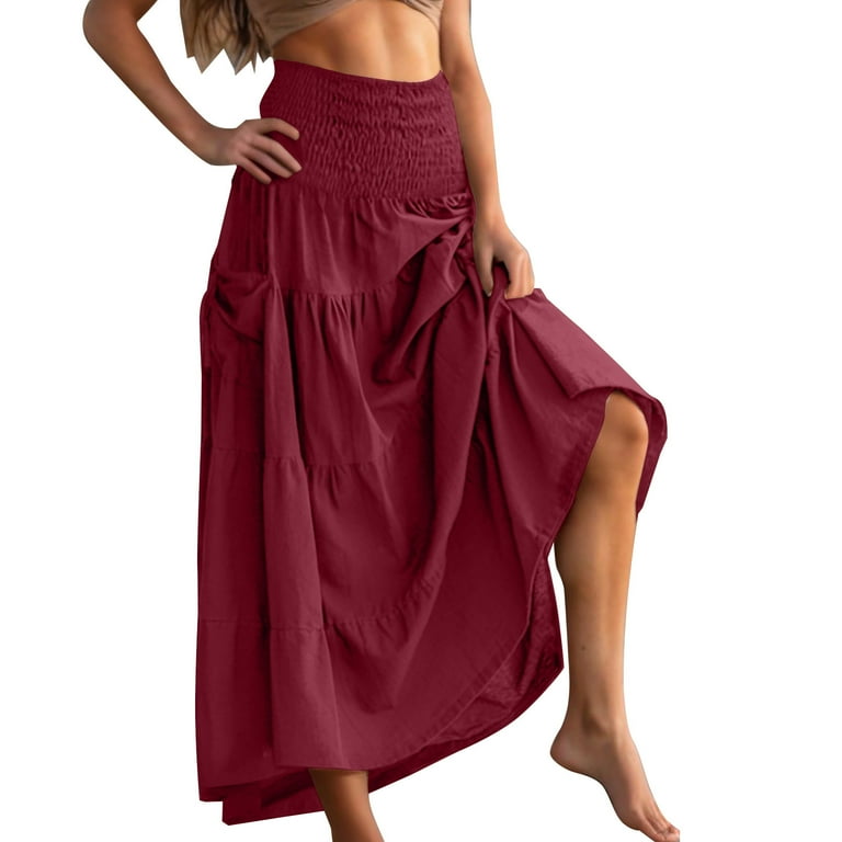 Pleated Skirts for Women Maxi New Midi Skirts for Women Pleated