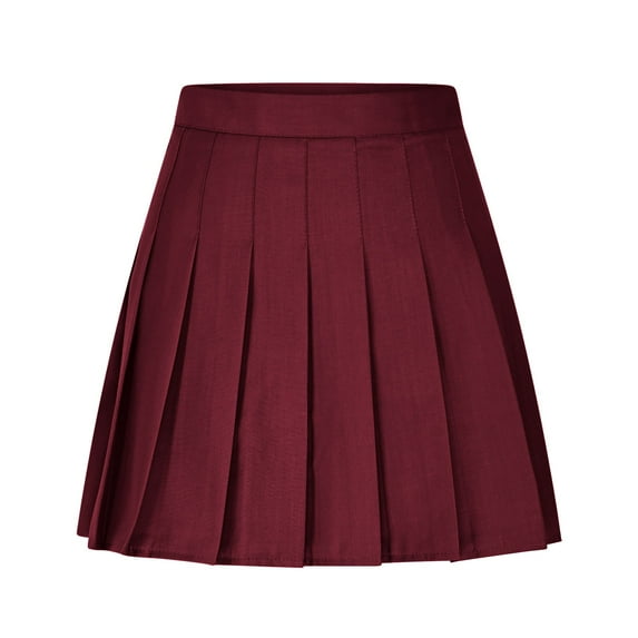 Amvlyk Pleated Skirts for Women Solid Color High Waist Mini Skirt Summer Cool Trendy A-Line Skirt Fashion Ruffle Flowy Skirt for Date Casual Going Out Party Walking Work
