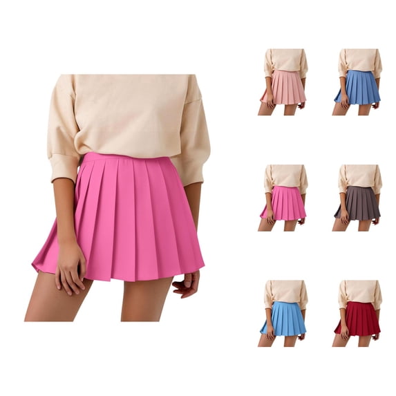 Pleated Skirts for Women High Waisted Mini Basic Skater Skirt Tennis Skirt School Uniform Cheerleader Skirts
