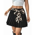thumbnail image 1 of Parfaitlady Pleated Skirts for Women High Waisted Tennis Skirt Athletic Skorts with Pockets Black Leopard Pattern L, 1 of 7
