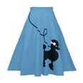 thumbnail image 1 of Pleated Skirts for Women Poodle Print Costume 2026 Summer Stylish High Waist Skirt Swing Party A Line Womens Skirts Light Blue XXL, 1 of 3