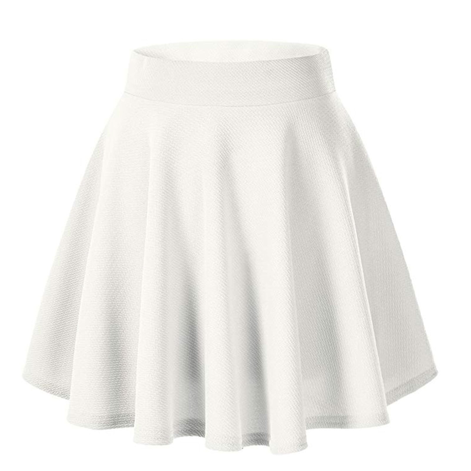 Pleated Skorts Skirts for Women Women's Solid Color Basic Versatile