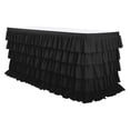 thumbnail image 1 of Pleated Tablecloth Five-Layer Decorative, Usupdd Soft Fabric Party Tablecloth for Rectangular Round Square Tables, Wrinkle-Resistant Dining Table Cover for Wedding Banquet Family Dinner, 1 of 2