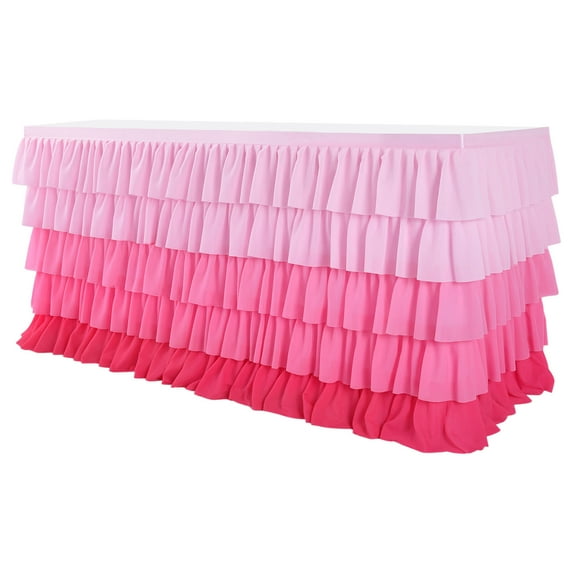 Pleated Tablecloth | Five-Layer Pleated Design | Multi-Layer Elegant Soft Fabric | Wrinkle Resistant | Multiple Colors | Fits Different Table Shapes | 1 Pack | Moderate Size | Easy Care