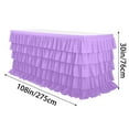thumbnail image 1 of Pleated Tablecloth Five-layer Pleated Party Tablecloth Suitable For Tables Of Various Shapes, 1 of 2