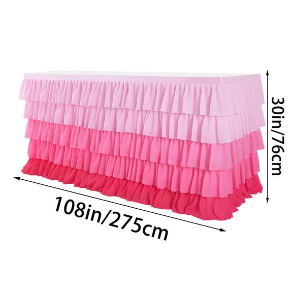 Pleated Tablecloth Five-layer Pleated Party Tablecloth Suitable For Tables Of Various Shapes