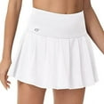 thumbnail image 1 of Pleated Tennis Skirt for Women with 4 Pockets Women's High Waisted Athletic Golf Skorts Skirts for Running Casual white M, 1 of 6