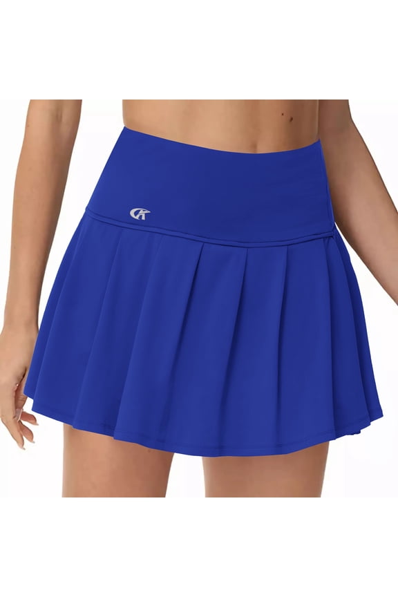 Pleated Tennis Skirt for Women with 4 Pockets Women's High Waisted Athletic Golf Skorts Skirts for Running Casual navy M