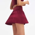 thumbnail image 1 of Pleated Tennis Skirt for Women with Pockets Shorts High Waisted Golf Skort Mini Skirt Workout Skirt (Red S), 1 of 8