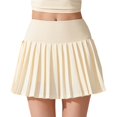 thumbnail image 1 of Pleated Tennis Skirt for Women with Shorts - Athletic Skort, Workout Running, Pockets, Elastic Waist, Multiple Sizes, 1 of 4