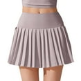 thumbnail image 1 of Pleated Tennis Skirt for Women with Shorts - Athletic Skort, Workout Running, Pockets, Elastic Waist, Multiple Sizes, 1 of 7