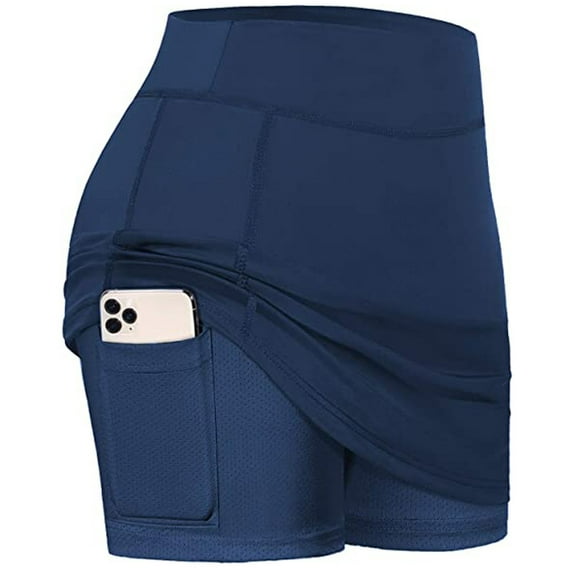 Pleated Tennis Skirt for Womens with Pockets Girls 15" High Waist Athletic Skort Skirts for Golf Workout
