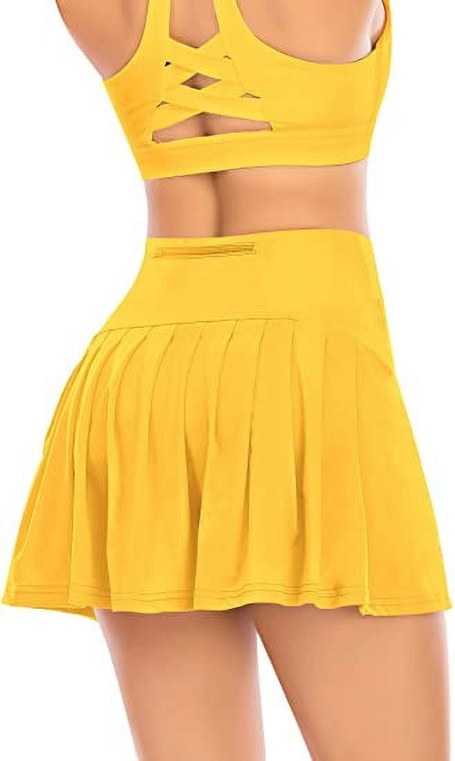 Women's Pleated Tennis Skirt with Pockets Athletic Golf Skort