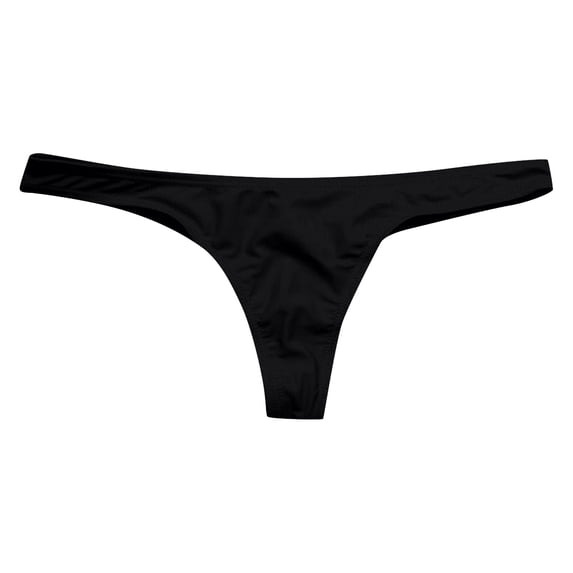 Pleated Thong Bikini Bottom High Cut Brazilian Cheeky Swimsuit Low Rise Solid Bathing Suit Bottom Black 2XL