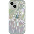thumbnail image 1 of Pleated Water Ripple Chrome Plating Electroplated Wave Pattern Soft Compatible with iPhone Case (Clear,iPhone 13 Pro), 1 of 12