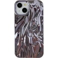 thumbnail image 1 of Pleated Water Ripple Chrome Plating Electroplated Wave Pattern Soft Compatible with iPhone Case (Purple,iPhone 12 Pro Max), 1 of 7