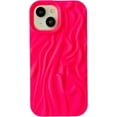 thumbnail image 1 of Pleated Water Ripple Chrome Wave Pattern Soft Compatible with iPhone Case (M Red,iPhone 12), 1 of 12