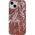 thumbnail image 1 of Pleated Water Ripple Chrome Wave Pattern Soft Compatible with iPhone Case (Pink,iPhone 15 Pro), 1 of 7
