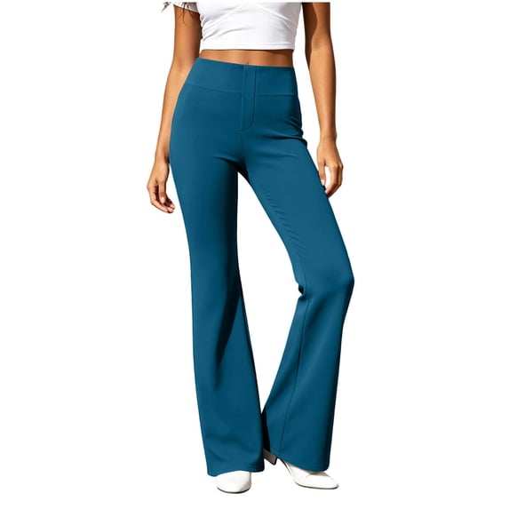 Pleated Yoga Pants for Women Fashion Solid Color Casual Lounge Stretchy Trousers with Pockets