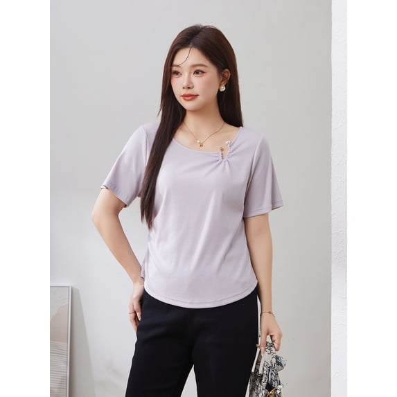 Pleated waist tencel cotton top