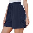 thumbnail image 1 of Plebaso Summer Shorts for Women Elastic Waist Casual Shorts Drawstring Womens Loose Wide Leg Shorts, 1 of 7