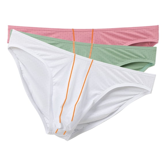 Plebaso 3 Pack Men's Briefs Low Rise Breathable Underwear Comfortable Lightweight Underpants for Men