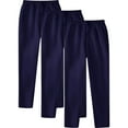 thumbnail image 1 of Plebaso 3 Pack Mens Sweatpants Tapered Drawstring Elastic Waisted Gym Workout Jogger Pants with Pockets, 1 of 5
