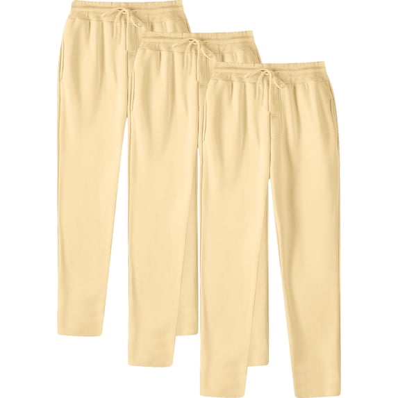 Plebaso 3 Pack Mens Sweatpants Tapered Drawstring Elastic Waisted Gym Workout Jogger Pants with Pockets