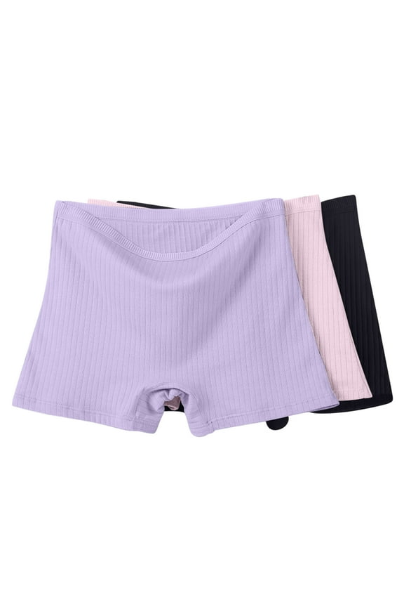 3 Pack Women's Cotton Underwear Boxer Briefs High Waist Boyshorts Comfort Panties for XL-6XL