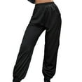 thumbnail image 1 of Plebaso Athletic Pants for Women Casual Elastic Waist Solid Color Cinch Bottom Sweatpants with Pockets, 1 of 3