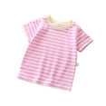 thumbnail image 1 of Plebaso Baby Girls Boys Short Sleeve Graphic T-Shirt Round Neck Crop Top T-Shirt Baby Summer Clothes, 1 of 2