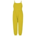 thumbnail image 1 of Plebaso Baby Girls Playsuit Strap Rompers Solid Color Suspenders Jumpsuit Pants Baby Summer Clothes, 1 of 5
