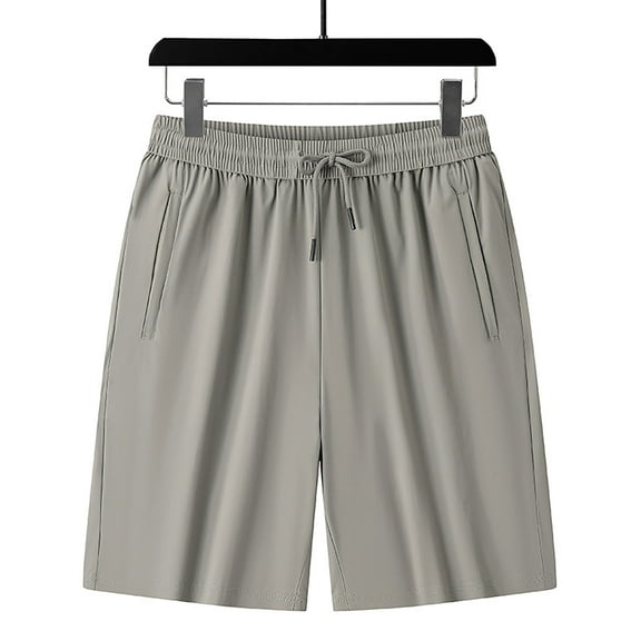 Plebaso Big and Tall Shorts for Men Lightweight Mens Breathable Casual Beach Shorts with Zipper Pockets