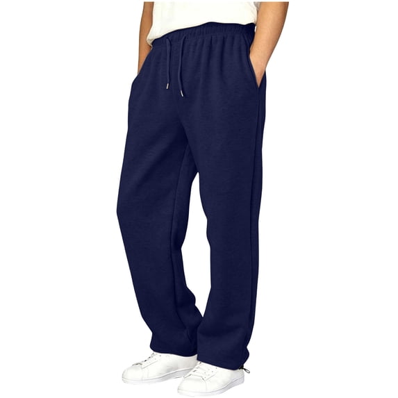 Plebaso Boys Baggy Sweatpants with Pockets Elastic Waist Drawstring Girls Open Bottom Joggers with Pockets
