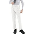 thumbnail image 1 of Plebaso Boys Dress Pants Straight Leg Formal Pants Elastic Waist School Uniform Kids Trousers with Pockets, 1 of 6
