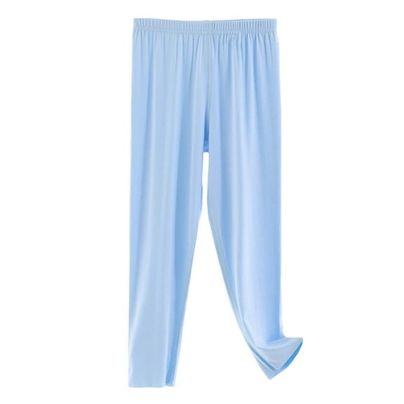 Plebaso Boys Girls Lounge Pants Elastic Waist Comfortable Solid Color Pajama Pants for Kids 2-13 Years