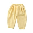 thumbnail image 1 of Plebaso Boys Girls Pants Lightweight Long Bloomers Baggy Elastic Waist Thin Trousers for 1-13 Years Kids, 1 of 3
