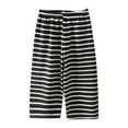 thumbnail image 1 of Plebaso Boys Girls Pants Summer Toddler Casual Stripe Long Pants Kids Wide Leg Knitted Lounge Trousers, 1 of 5