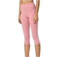 thumbnail image 1 of Plebaso Capris Yoga Pants for Women Spring Summer Tight High Waisted Solid Color Sports Running Workout Pants, 1 of 3