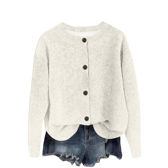 Plebaso Cardigan Sweater for Women Button down Casual Knit Jacket Long Sleeve Womens Open Front Outerwear