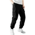 thumbnail image 1 of Plebaso Cargo Jogger Pants for Men Drawstring Casual Joggers Mens Outdoor Sports Trousers with Pockets, 1 of 6